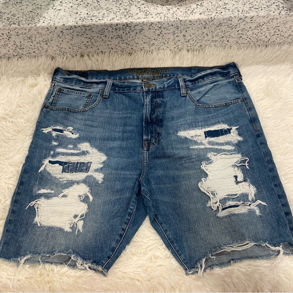 American Eagle Outfitters Jean Shorts. Ripped Blue. Men’s size 42